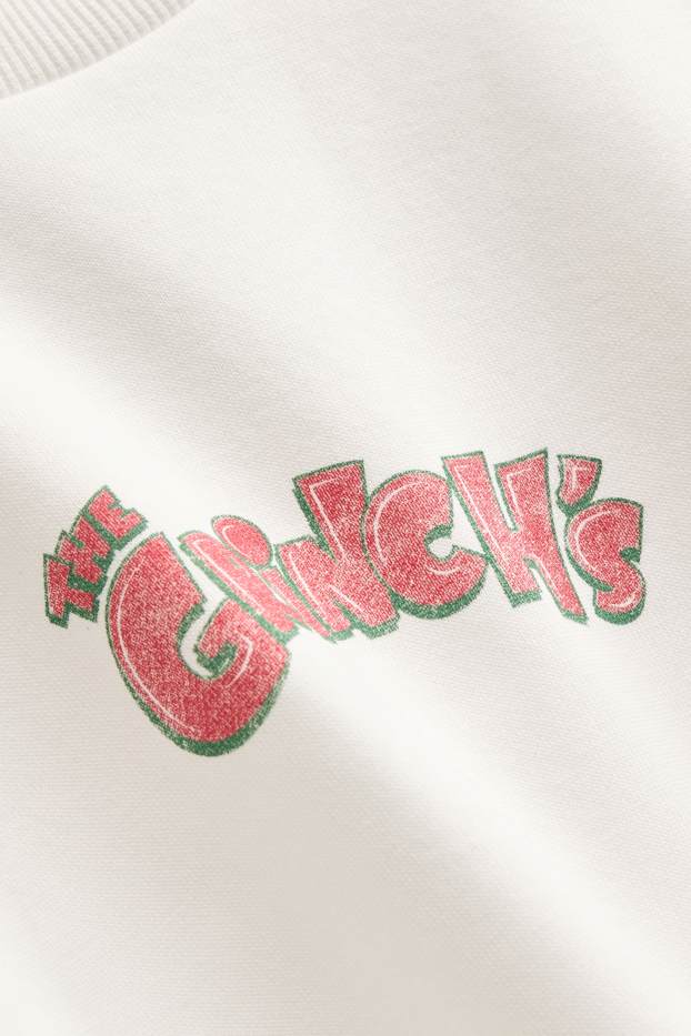 Herren - Weihnachts-Sweatshirt - Der Grinch - weiß