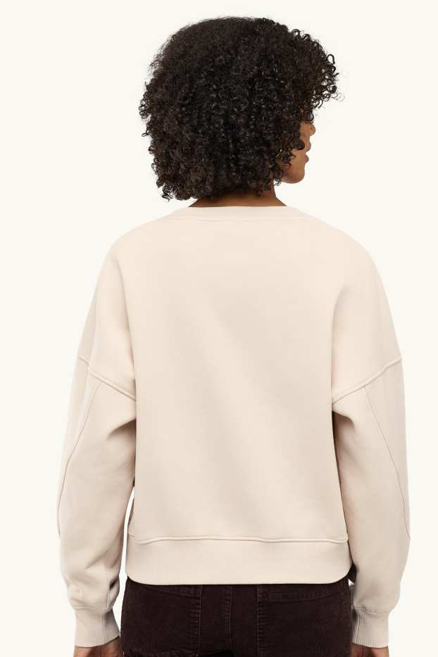Dames - Sweatshirt - crèmekleurig