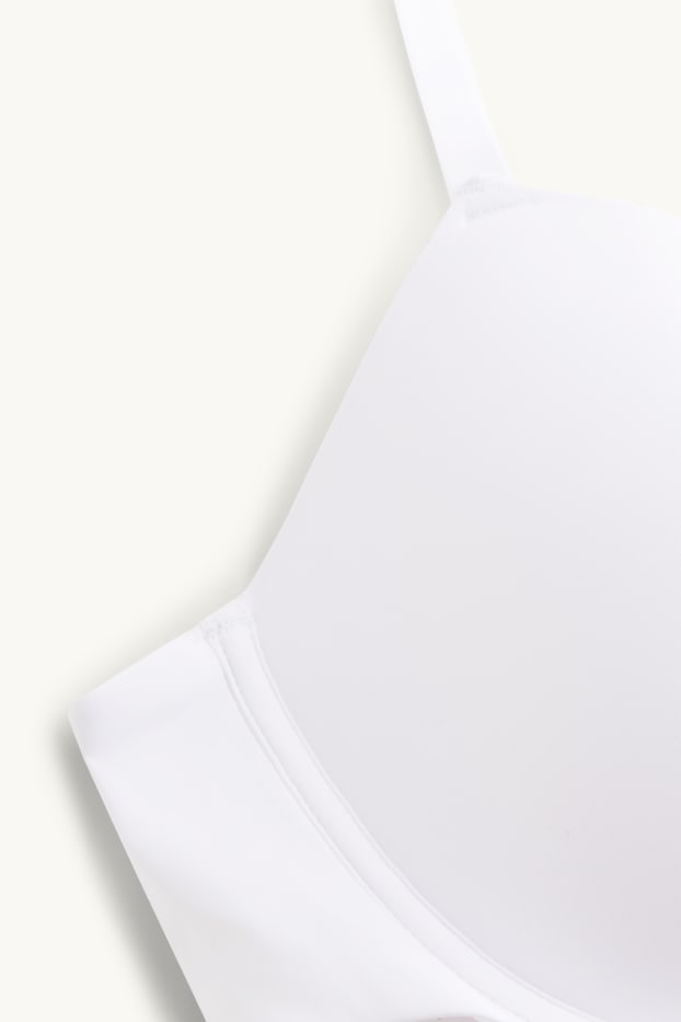 Femmes - Soutien-gorge avec armatures - DEMI - ampliforme - LYCRA® - blanc