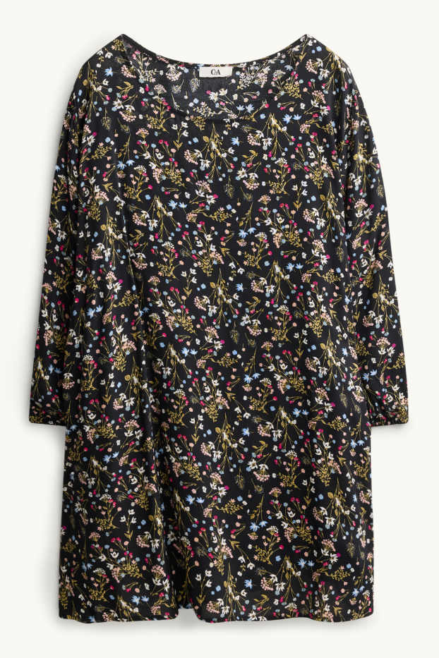 Women - Blouse - floral - black