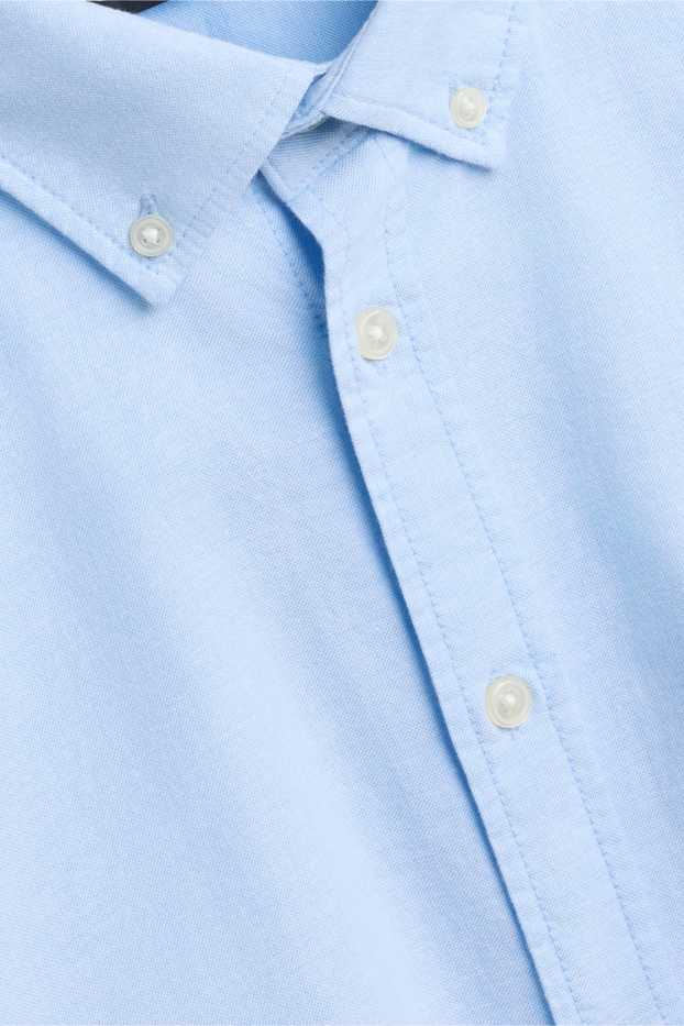 Pánské - Oxfordská košile - regular fit - button-down - světle modrá