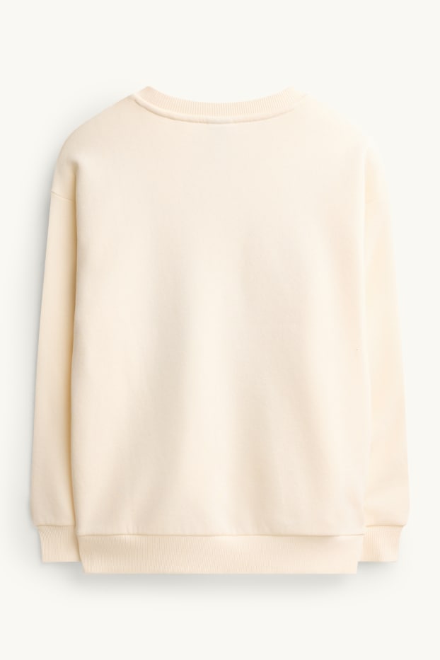 Kinderen: meisjes - Sweatshirt - crème wit
