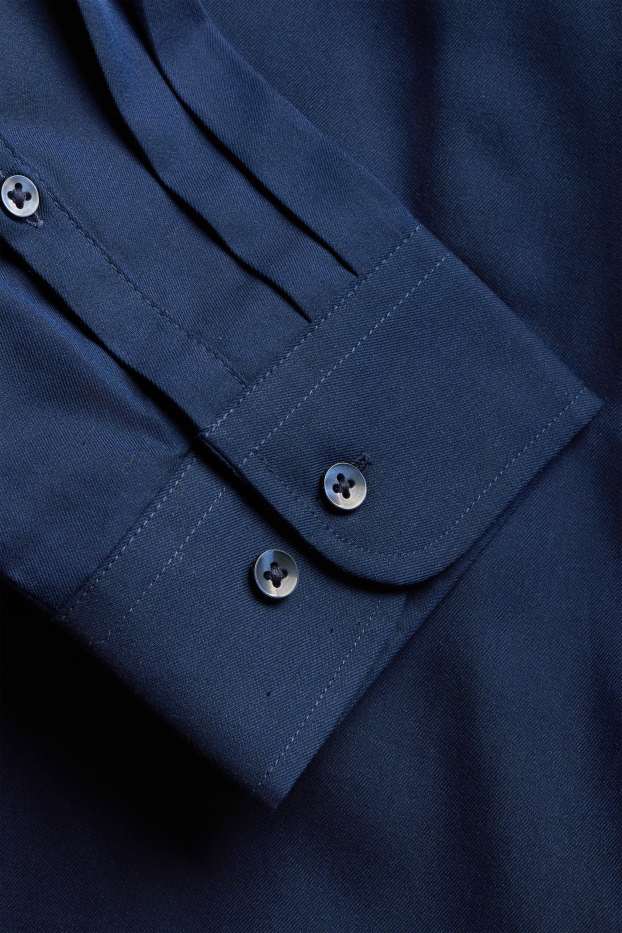 Uomo - Camicia business - regular fit - colletto all’italiana - facile da stirare - blu scuro