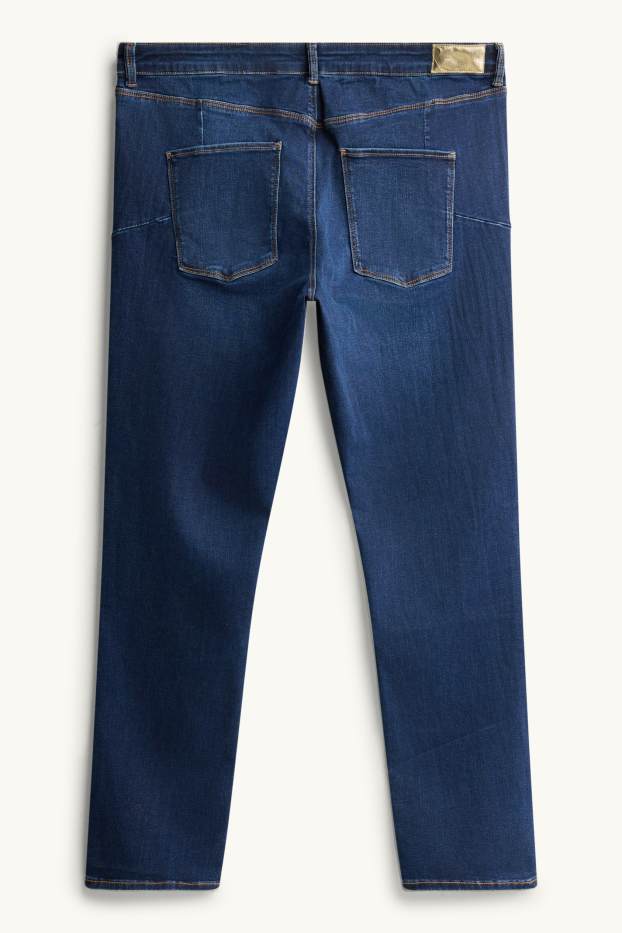 Femei - Slim jeans - talie medie - jeans modelatori - LYCRA® - denim-albastru