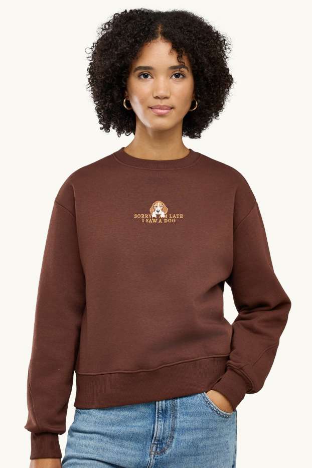Damen - Sweatshirt - braun