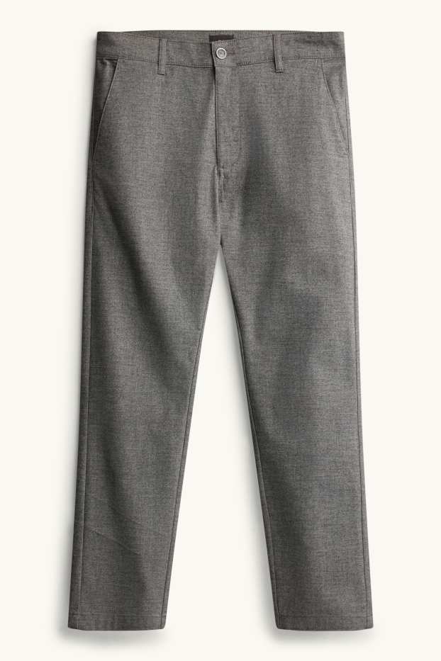 Bărbați - Chino - regular fit - gri melanj