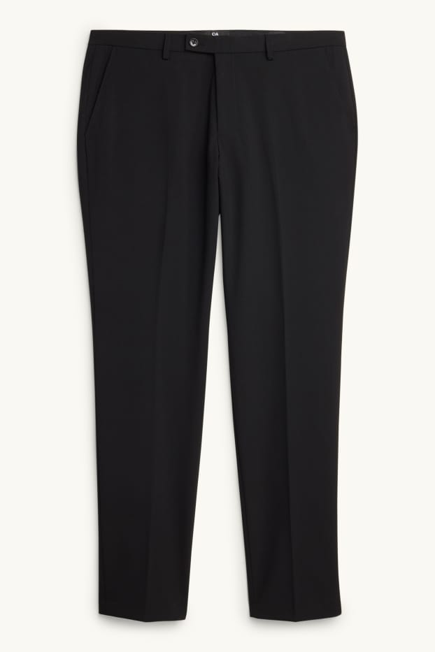Pánské - Oblekové kalhoty - body fit - Flex - 4 Way Stretch - LYCRA® - černá