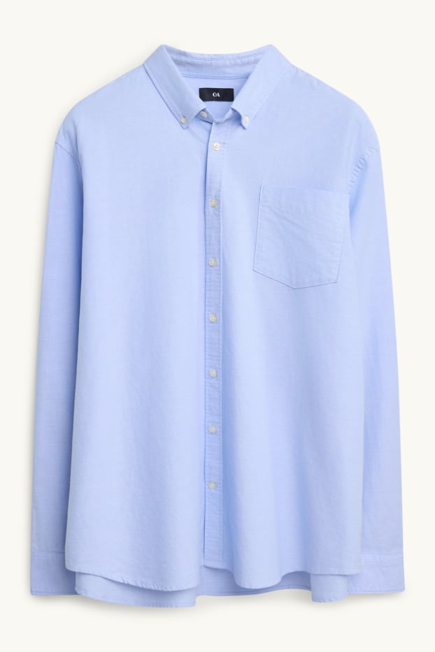 Uomo - Camicia - regular fit - button down - azzurro