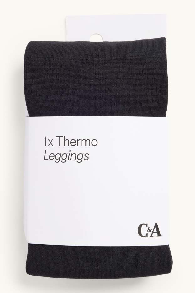 Damen - Thermoleggings - schwarz