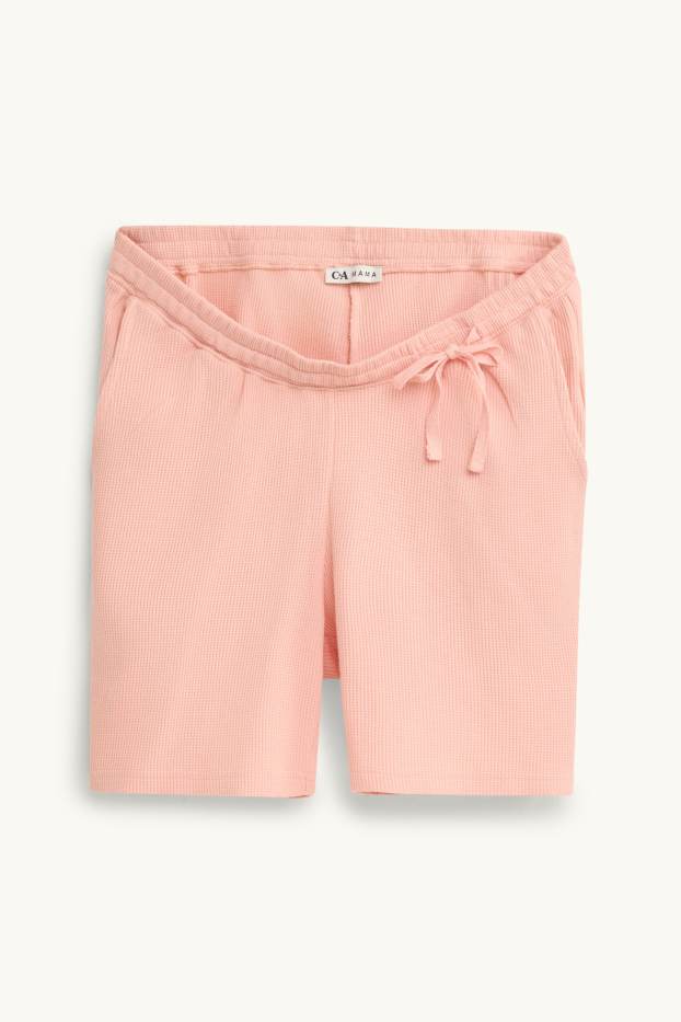 Femei - Pijama scurtă pentru alăptare - portocaliu