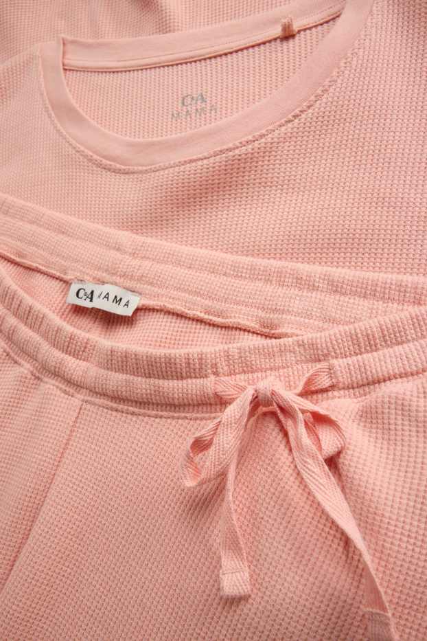 Femei - Pijama scurtă pentru alăptare - portocaliu