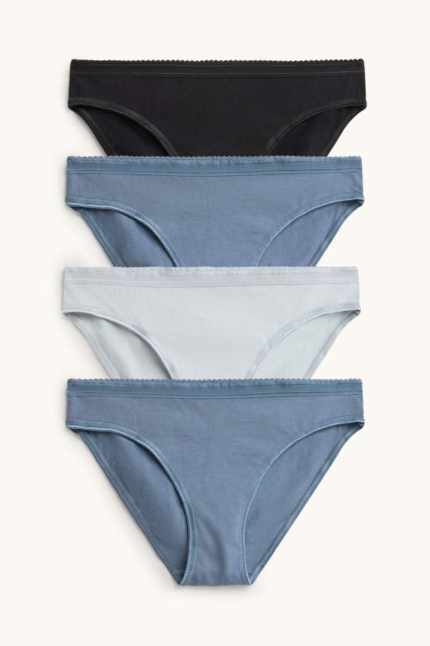 Donna - Confezione da 4 - slip - azzurro