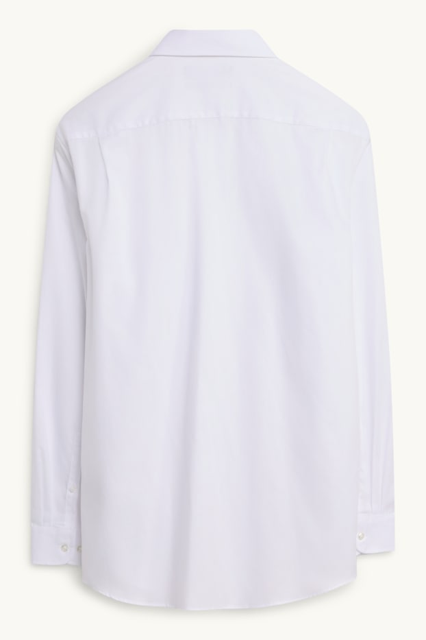 Uomo - Camicia business - regular fit - colletto all’italiana - facile da stirare - bianco