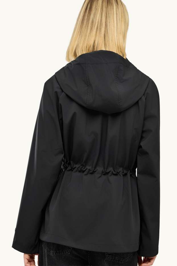 Femei - Geacă softshell cu glugă - rezistentă la apă - 4 Way Stretch - negru