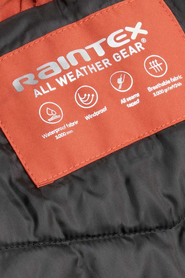 Kinder Buben - Regenjacke mit Kapuze - gefüttert - wasserdicht - coral