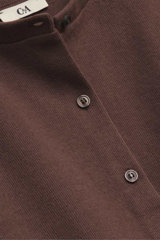 Femei - Cardigan tricotat - maro