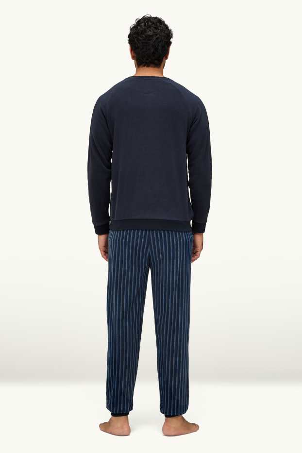 Hommes - Pyjama en polaire - bleu foncé