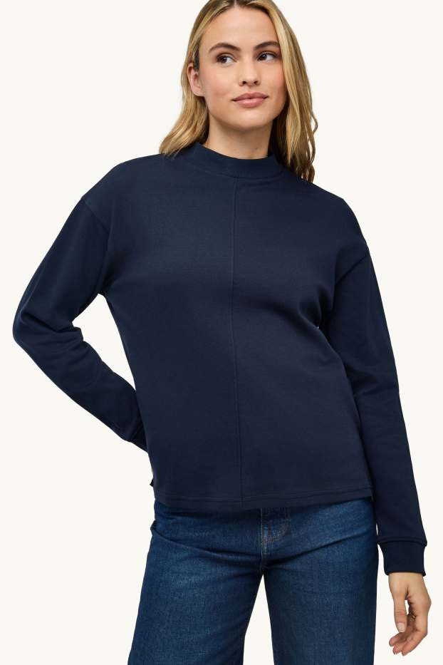 Femmes - Haut à manches longues - relaxed fit - bleu foncé
