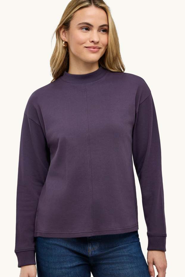 Femmes - Haut à manches longues - relaxed fit - violet