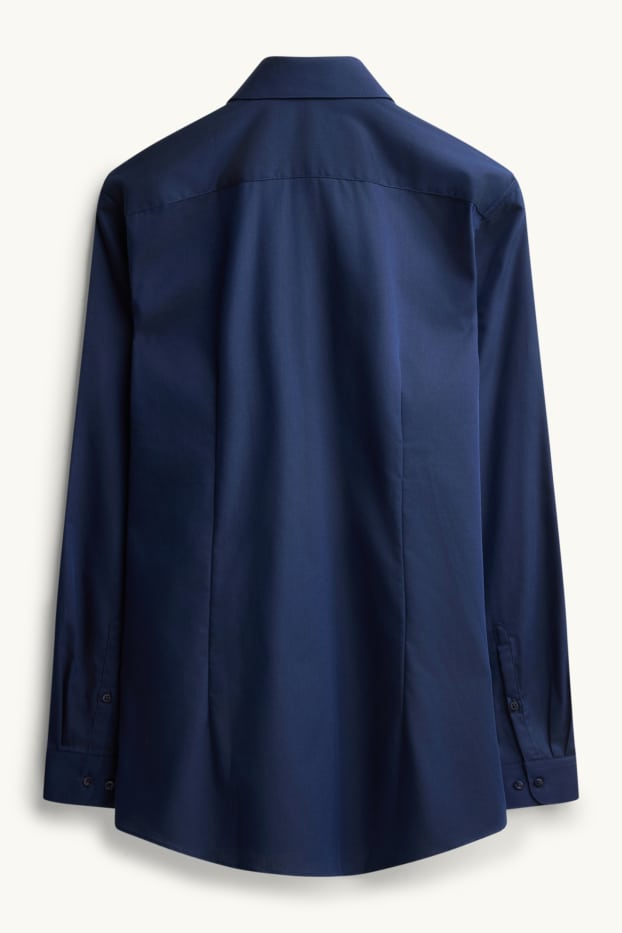 Herren - Businesshemd - Slim Fit - Kent - bügelleicht - dunkelblau