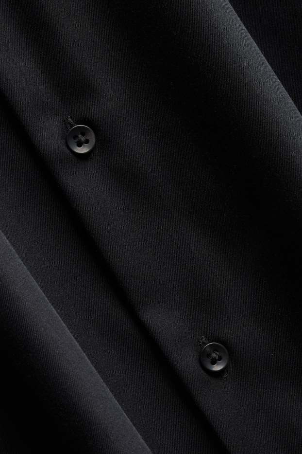Herren - Businesshemd - Slim Fit - Kent - bügelleicht - schwarz