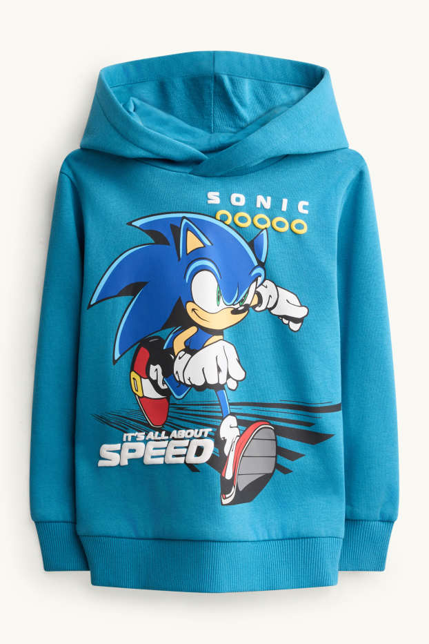 Kinder Buben - Sonic - Set - Hoodie und Jogginghose - 2 teilig - blau