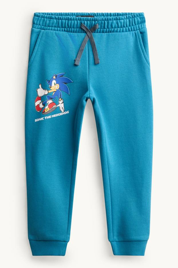 Kinder Buben - Sonic - Set - Hoodie und Jogginghose - 2 teilig - blau