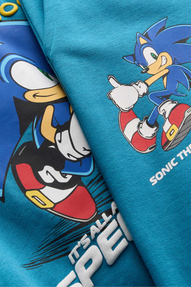 Kinder Buben - Sonic - Set - Hoodie und Jogginghose - 2 teilig - blau