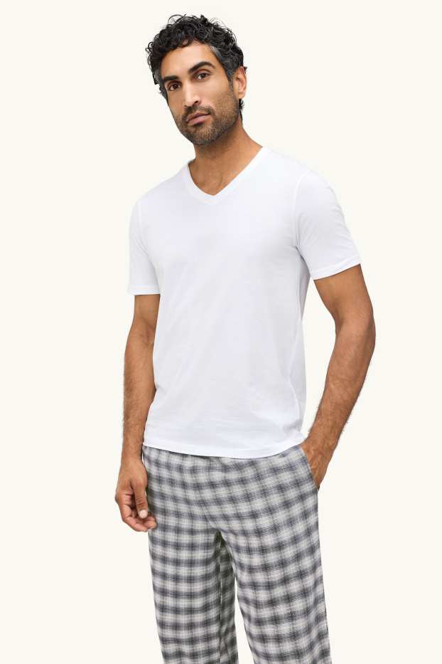 Hommes - Lot de 2 - pantalons de pyjama - bleu / gris