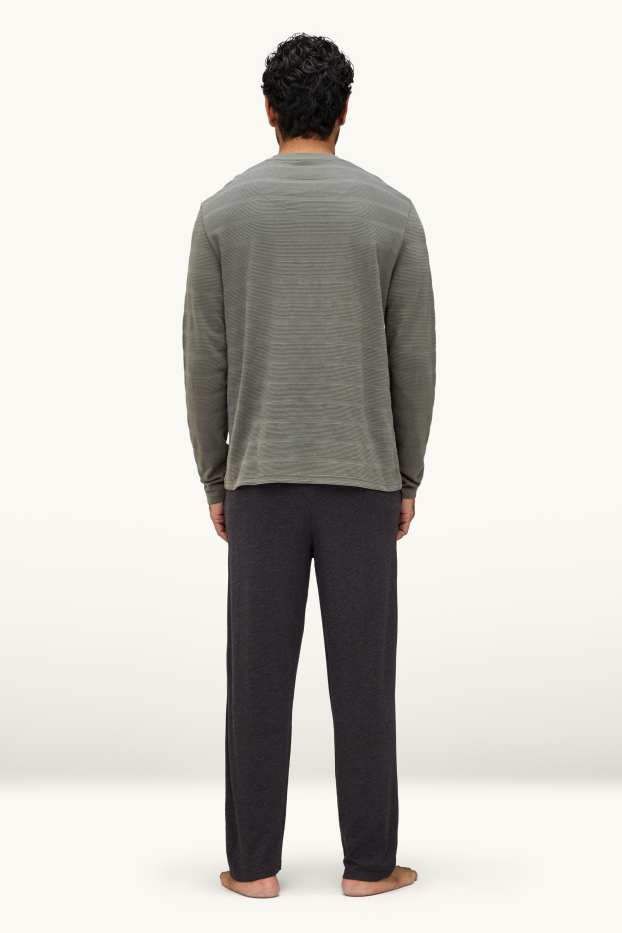Hommes - Pyjama - gris / vert