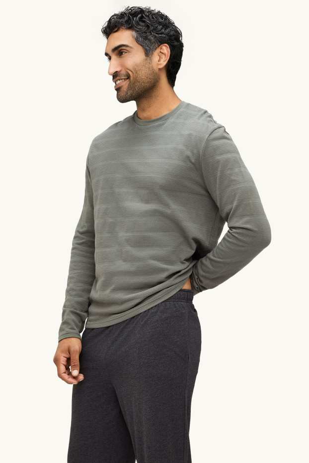 Hommes - Pyjama - gris / vert
