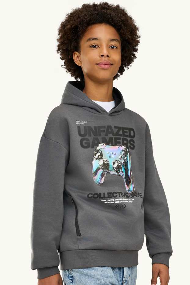 Children Boys - Gamer - hoodie - dark gray