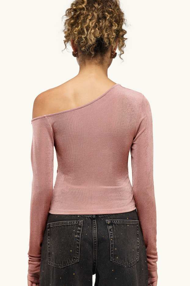 Damen - Langarmshirt - Slim Fit - zartrosa