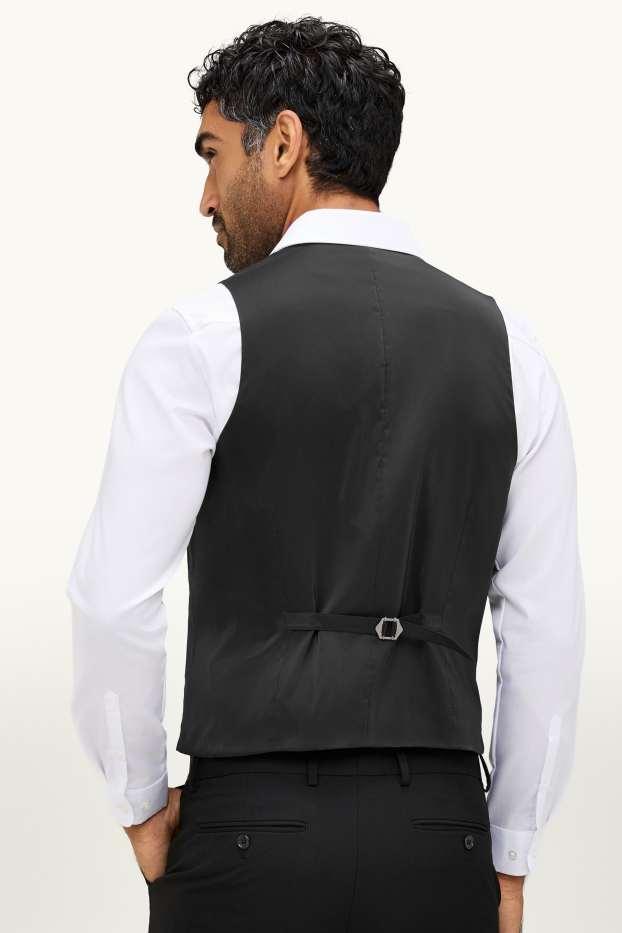 Bărbați - Vestă modulară - slim fit - Flex - negru