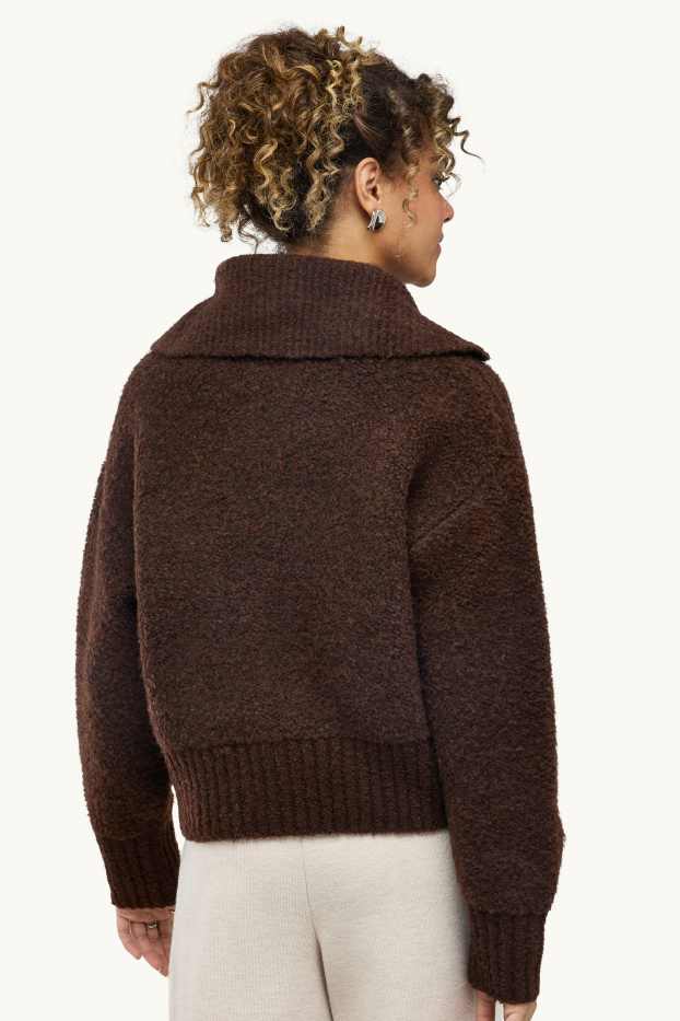 Women - Cardigan - dark brown