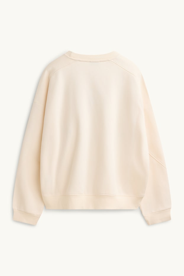Damen - Oversized-Sweatshirt - cremefarben