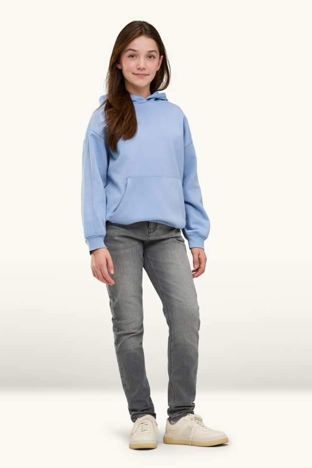 Děti - dívky - Skinny jeans - termo džíny - džíny - šedé
