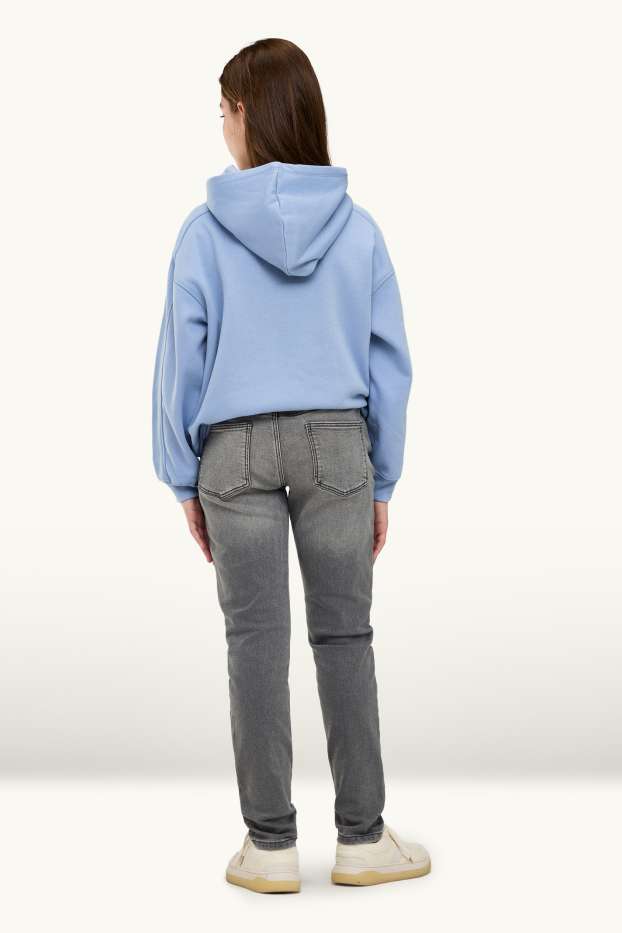 Děti - dívky - Skinny jeans - termo džíny - džíny - šedé
