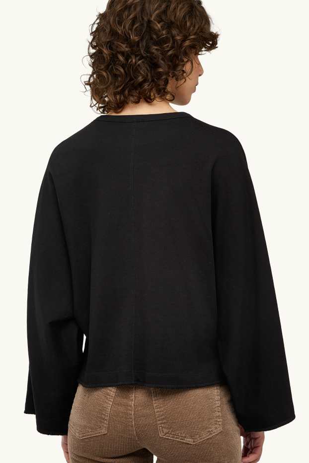 Femmes - Haut à manches longues - relaxed fit - noir