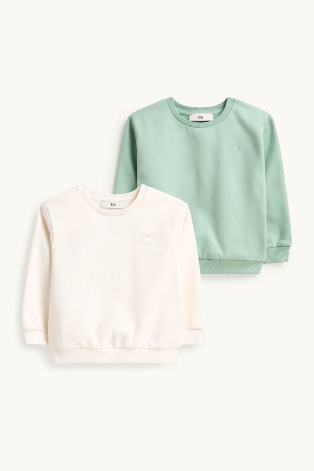 Children Girls - Multipack of 2 - heart - sweatshirt - cremewhite