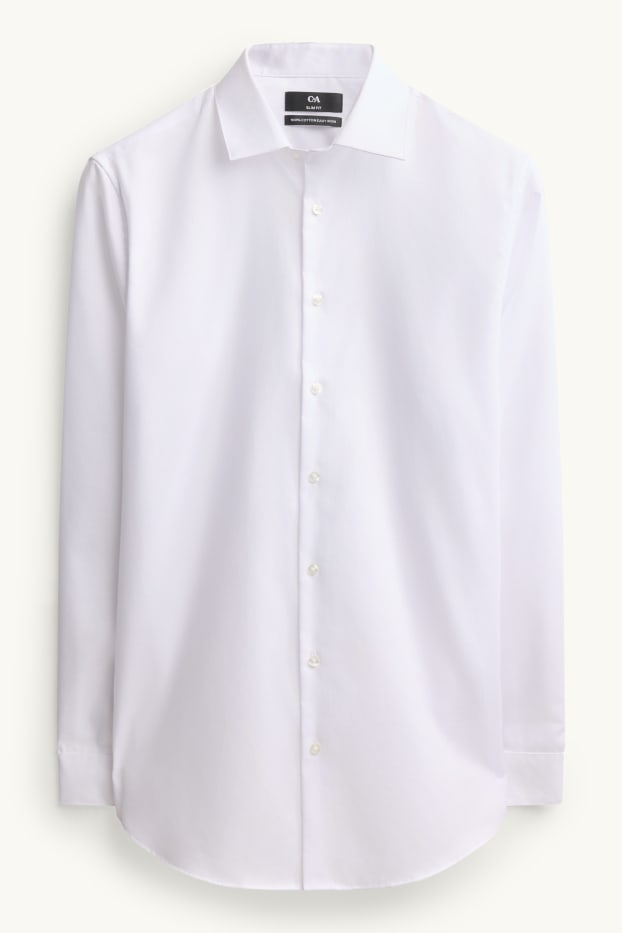 Men - Business shirt - slim fit - kent collar - easy-iron - white