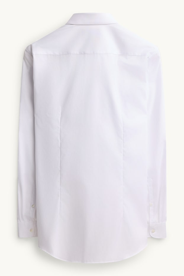 Men - Business shirt - slim fit - kent collar - easy-iron - white