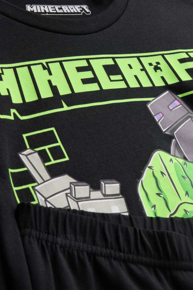 Kinder Buben - Minecraft - Pyjama - 2 teilig - schwarz