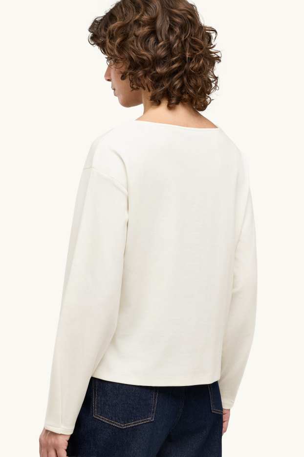 Donna - Maglia a maniche lunghe - regular fit - bianco