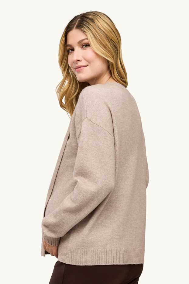 Damen - Still-Pullover - beige-melange