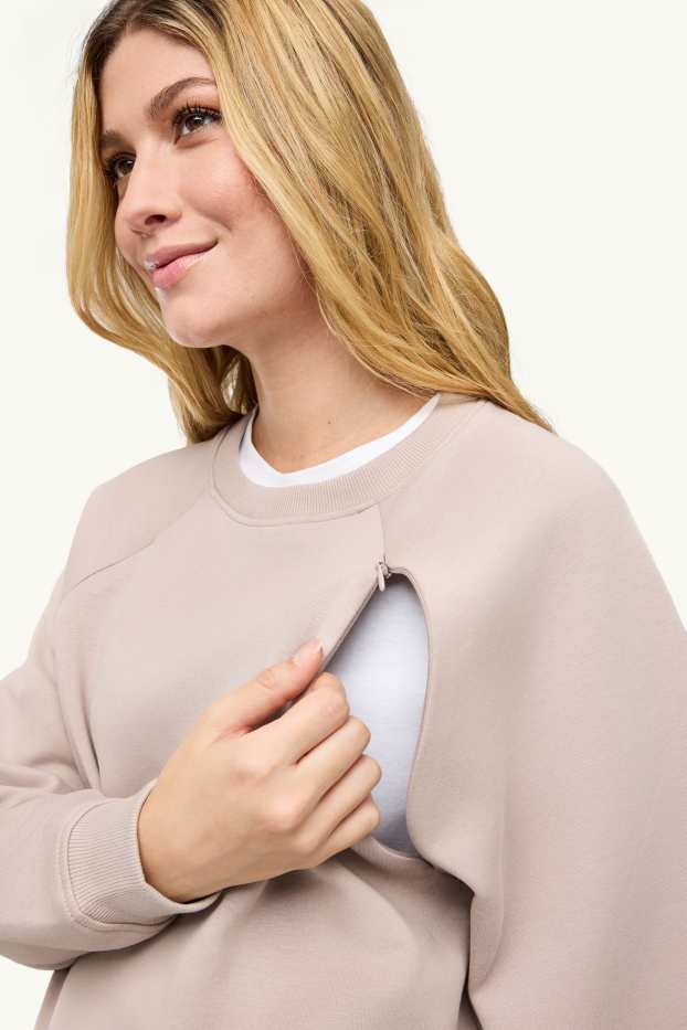 Women - Nursing sweatshirt - beige