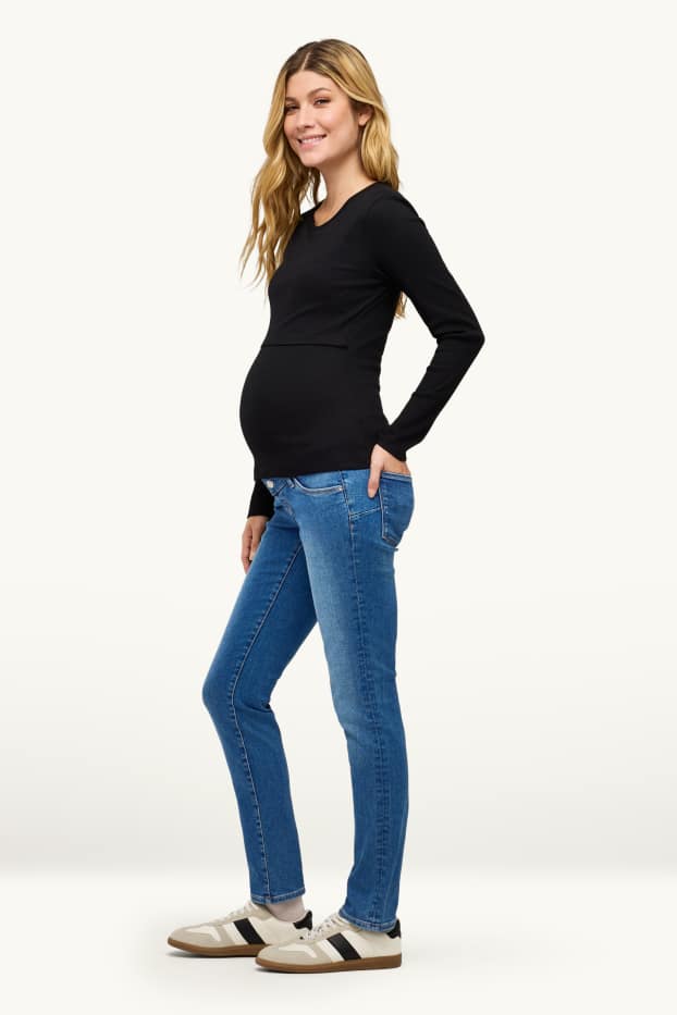 Damen - Umstandsjeans - Slim Jeans - Shaping-Jeans - LYCRA® - jeansblau
