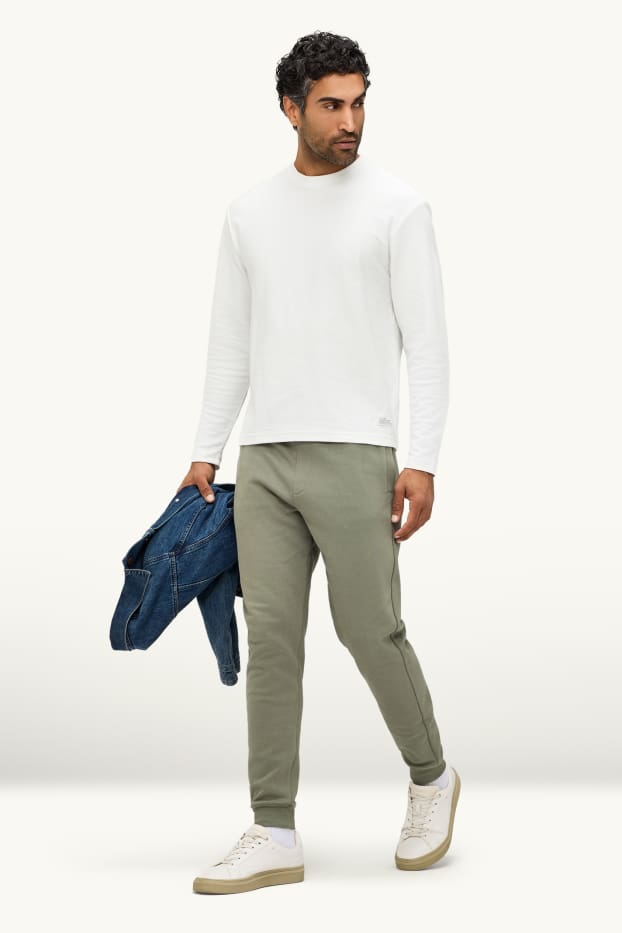 Heren - Joggingbroek - regular fit - groen