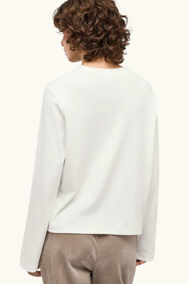 Dames - Longsleeve - regular fit - wit