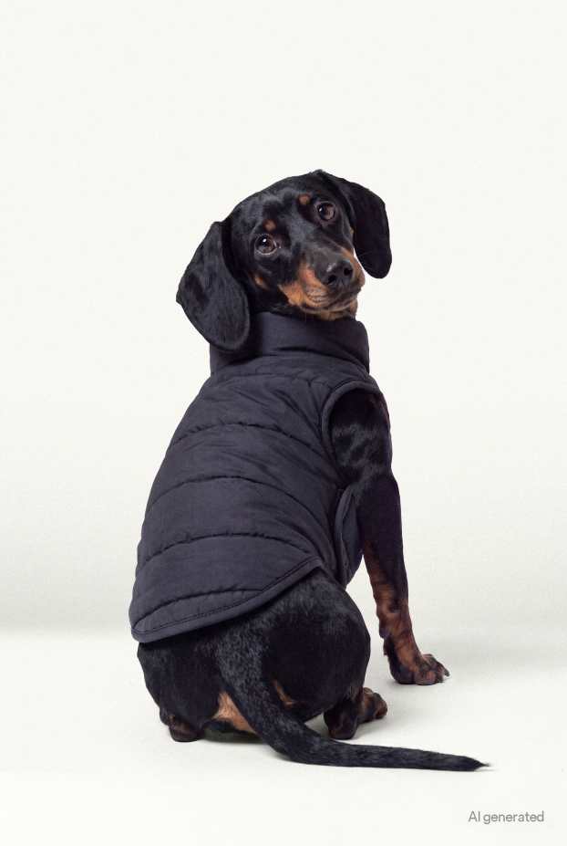 Unisex - Hunde-Mantel - schwarz